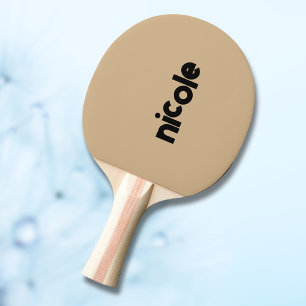 Raquette De Ping Pong Nom moderne Tan Minimaliste tendance