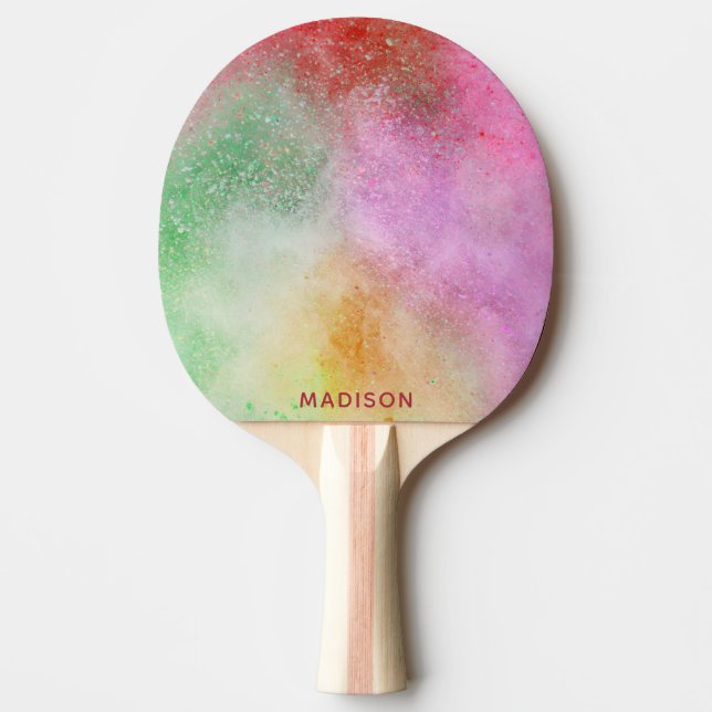 Raquette De Ping Pong Nom personnalisé Couleur Explosion Ping Paddle (Devant)