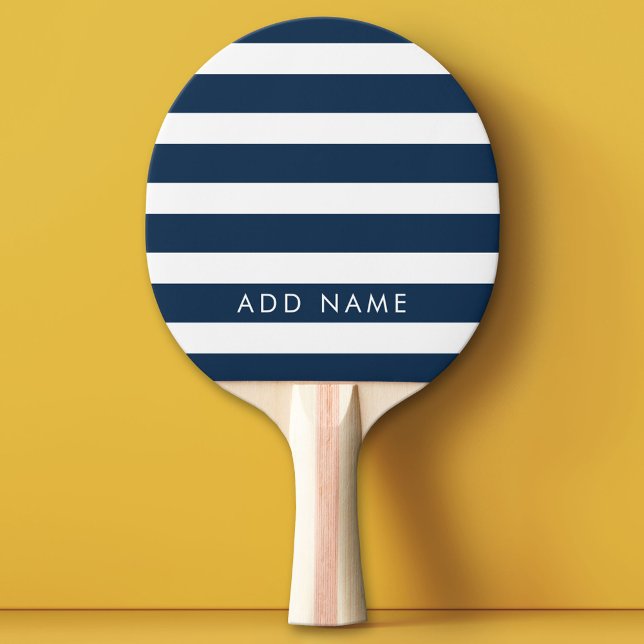 Raquette De Ping Pong Nom personnalisé de la marine moderne et du Motif  (Custom Ping Pong Paddle)