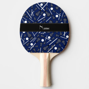 Raquette De Ping Pong Nom personnalisé marine crosse bleue