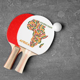 Raquette De Ping Pong Nom personnalisé moderne Plan Afrique