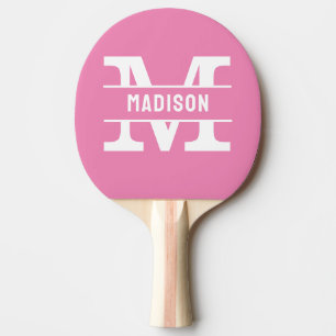 Raquette De Ping Pong Nom personnalisé Monogramme Raquettes de tennis de