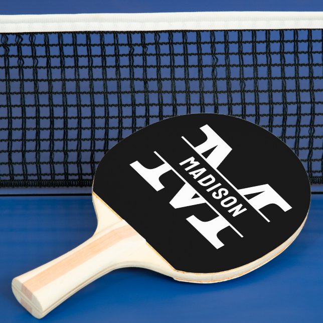 Raquette De Ping Pong Nom personnalisé Monogramme Raquettes de tennis de (Insitu)
