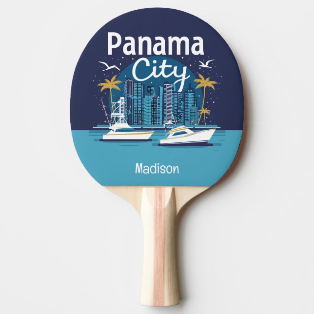 Raquette De Ping Pong Nom personnalisé Panama City (Devant)