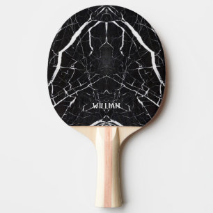 Raquette De Ping Pong Nom personnalisé par marbre noir