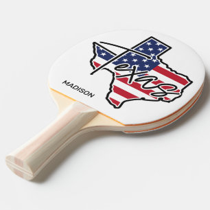 Raquette De Ping Pong Nom personnalisé Texas