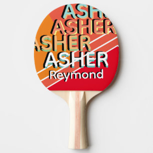 Raquette De Ping Pong Noms de couleurs Cool modernes avec ombres