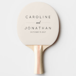 Raquette De Ping Pong Noms de mariage personnalisés minimalistes moderne