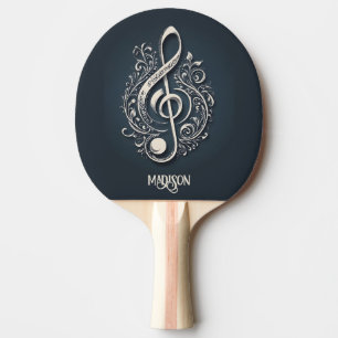 Raquette De Ping Pong Note sur le Clé musical de nom personnalisé
