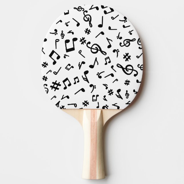 Raquette De Ping Pong Notes musicales (Devant)