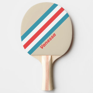 Raquette De Ping Pong Nuage Chasseur Rayé avec Nom