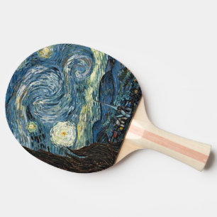 Raquette De Ping Pong Nuit étoilée par Vincent van Gogh. L'art célèbre