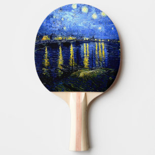 Raquette De Ping Pong Nuit étoilée sur le Rhône par van Gogh