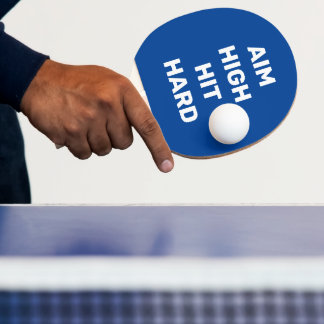 Raquette De Ping Pong Objectif Haut Hauteur Bleu dur Blanc