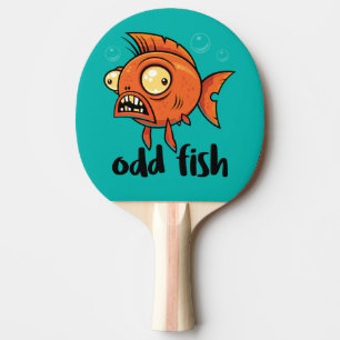 Raquette De Ping Pong Odd Fish Quirky Funny Orange Goldfish Cartoon