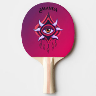 Raquette De Ping Pong Oeil démon Vaporware - Gothique coloré