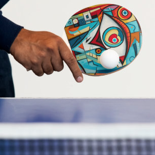 Raquette De Ping Pong Oeil Valentine Coeur Amour Art Déco