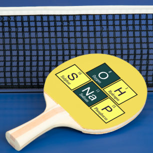 Raquette De Ping Pong Oh Snap Funny Élément Chimie enseignant Chimiste
