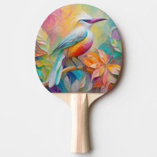 Raquette De Ping Pong Oiseau à poitrine rouge à bec rose