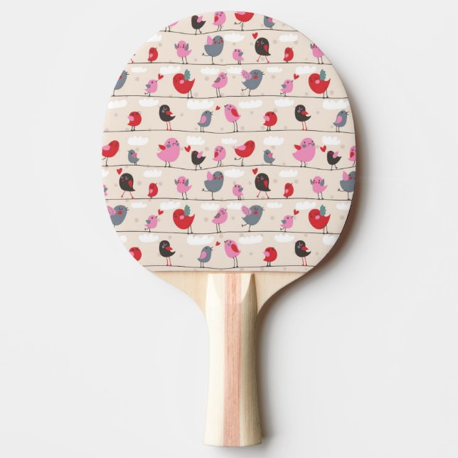 Raquette De Ping Pong Oiseaux dans l'amour (Devant)