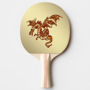 Raquette De Ping Pong Or Dragon Flamboyant