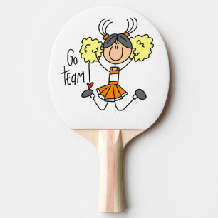 Raquette De Ping Pong Orange Go Team Pom-pom girl Ping Pong Paddle