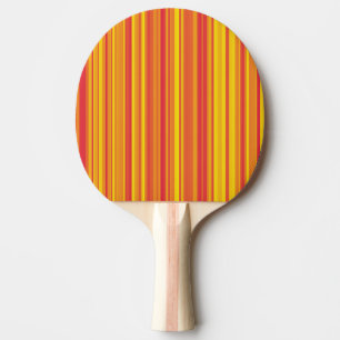 Raquette De Ping Pong Orange rouge jaune rayures