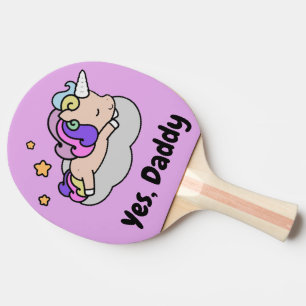 Raquette De Ping Pong Oui palette pourpre de licorne de papa
