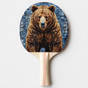 Raquette De Ping Pong Ours grizzli