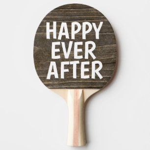 Raquette De Ping Pong PADDLE CADEAU mariage, HEUREUX JAMAIS APRÈS PING P