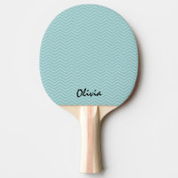 Paddle de ping-pong chevron turquoise pour ping-po