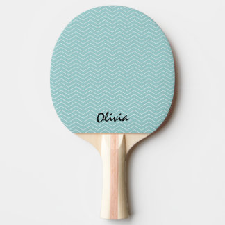 Raquette De Ping Pong Paddle de ping-pong chevron turquoise pour ping-po