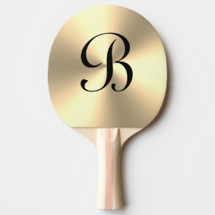 Raquette De Ping Pong Paddle de ping-pong de ping-pong monogramme d'or