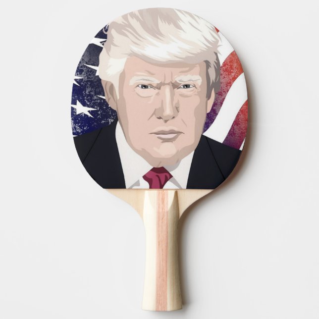 RAQUETTE DE PING PONG PADDLE DE PING PONG DONALD TRUMP (Devant)