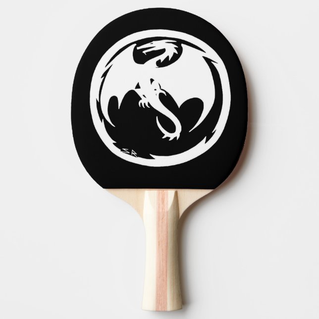 Raquette De Ping Pong Paddle de ping-pong Dragon blanc (Devant)
