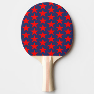 Raquette De Ping Pong Paddle Motif Ping Pong Little Red Stars