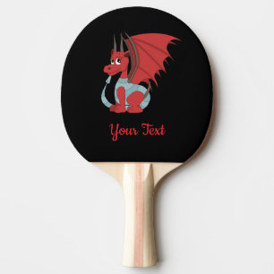 Raquette De Ping Pong Paddle Ping Ping Cartoon Rouge Dragon