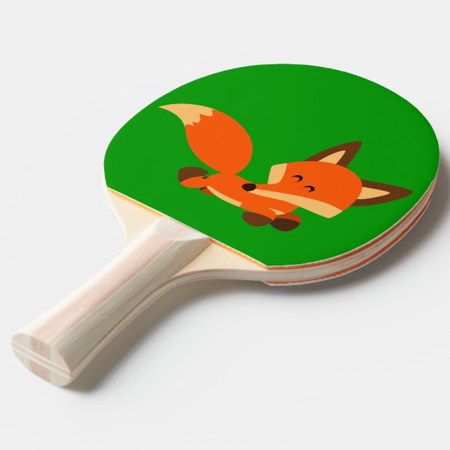 Raquette De Ping Pong Paddle Ping Ping Ping de caricature Fox Fleet (Devant Angle)