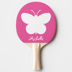 Raquette De Ping Pong Paddle ping-pong de ping-pong rose papillon