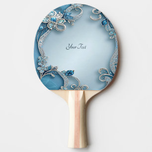 Raquette De Ping Pong Pagaie à bascule floral orange bleu