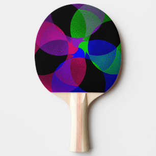 Raquette De Ping Pong Pagaie à bascule géométrique multicouleur