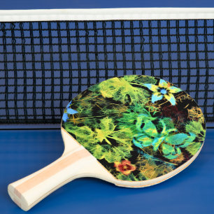 Raquette De Ping Pong Pagaie à bascule papillon et fleur Rodilius