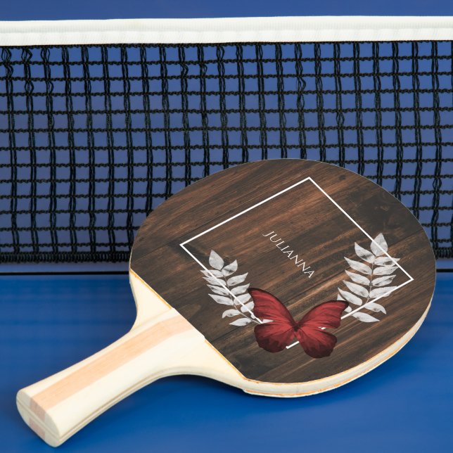 Raquette De Ping Pong Pagaie à bascule rouge rustique (Insitu)