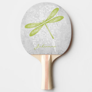 Raquette De Ping Pong Pagaie de ping personnalisée à libellule verte