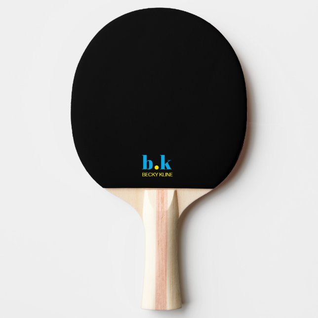 Raquette De Ping Pong Pagaie de ping personnalisée noire (Devant)