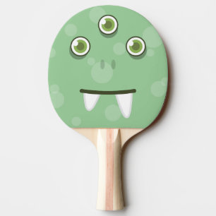 Raquette De Ping Pong Pagaie de ping-pong à visage monstre vert