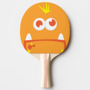 Raquette De Ping Pong Pagaie de ping-pong à visage orange monstre