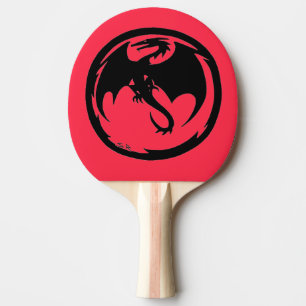 Raquette De Ping Pong Pagaie de ping-pong de Coral Dragon noir