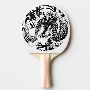 Raquette De Ping Pong Pagaie de ping-pong de dragon noir