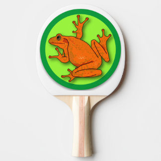 Raquette De Ping Pong Pagaie de ping-pong de la grenouille orange